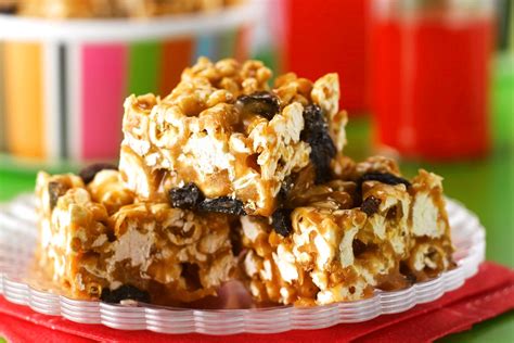 Sweet Peanut Butter Popcorn Bars Recipe - Go Dairy Free