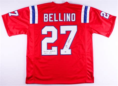 Joe Bellino Signed Patriots Throwback Jersey Inscribed "Boston Patriots ...