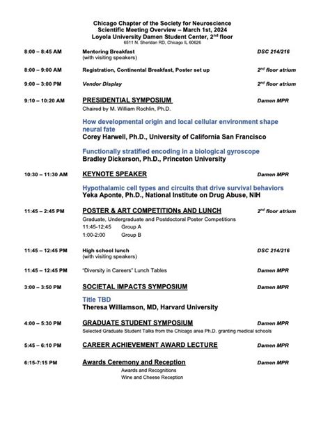 2024 Annual Meeting Program Schedule Chicago Society Of Neuroscience