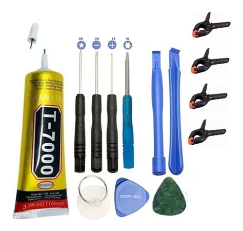 Kit Cola T7000 110ml 4 Grampos Ferramentas P Reparo MercadoLivre