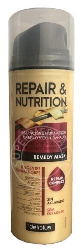 Deliplus Mascarilla Repair Nutrition Remedy Mask Sin Aclarar Uit Spanje