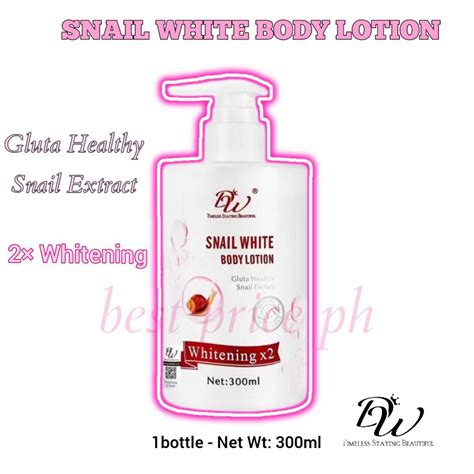 Dw 2x Whitening Lotion Snail White Body Lotion With Gluta Healthy Snail