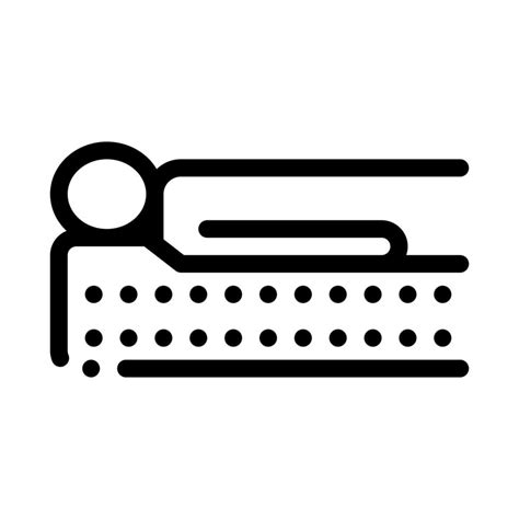 Human Lying On Mattress Icon Outline Illustration Vector Art