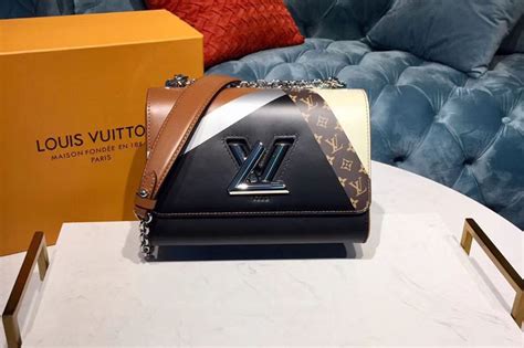 Louis Vuitton M53801 LV Twist MM Epi Leather Black Tan M42346 B900