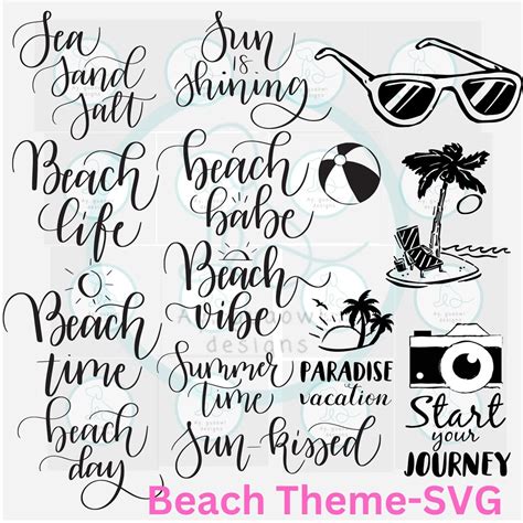 Beach Theme Svg Digital Download Etsy