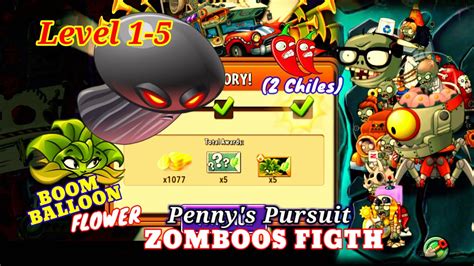 Pvz 2 Penny Pursuit BOOM BALLOOM FLOWER Zombos Figth