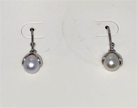 Annika Witt Bali Sterling Silver Pearl Dangle Earrings Etsy