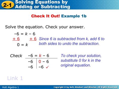 Solving Equations Using Addition And Subtraction Ppt