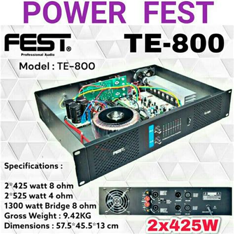 Jual Power Amplifier FEST TE 800 Power FEST TE800 Power Murah FEST TE