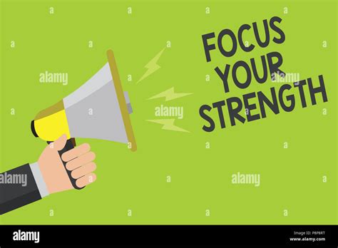 Handwriting Text Focus Your Strength Concept Meaning Improve Skills