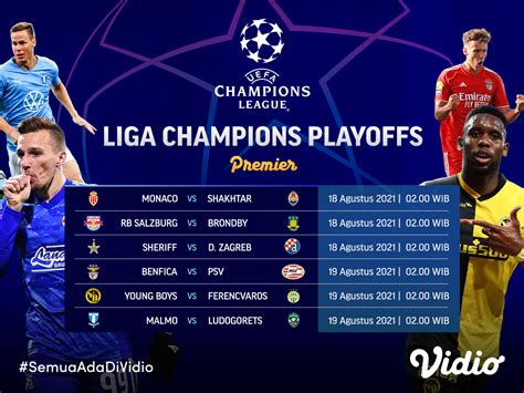 Jadwal Dan Link Live Streaming Liga Champions Babak Play Off Leg 1 2021