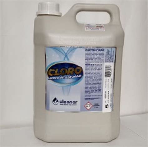 CLORO Hipoclorito de Sódio 2L ou 5L Cleaner 5 Litros Lider Limpeza