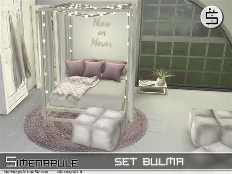 Simenapule S Set Bulma Sims 4 Bedroom Sims 4 Cc Furniture Sims 4 Beds