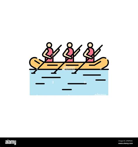 Drawing Rafting Water Sport Adventure Hi Res Stock Photography And