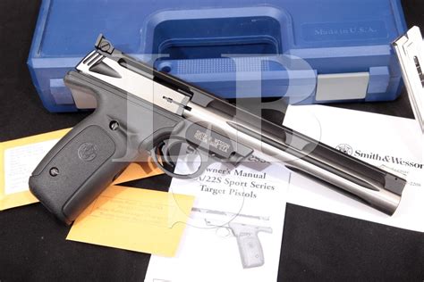 Smith And Wesson Sandw Model 22a 1 107438 Stainless And Black 7 Fluted Bull Barrel Semi Automatic