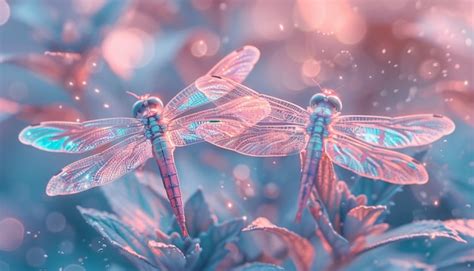 Free Photo | Bright dragonfly with neon shades