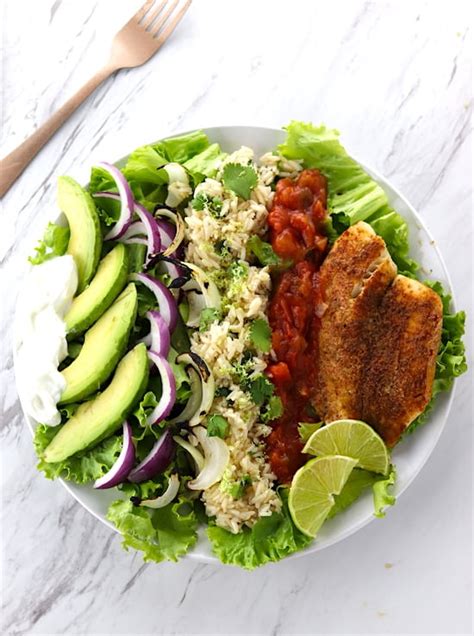 Southwest Grilled Tilapia Salad - Colleen Christensen Nutrition