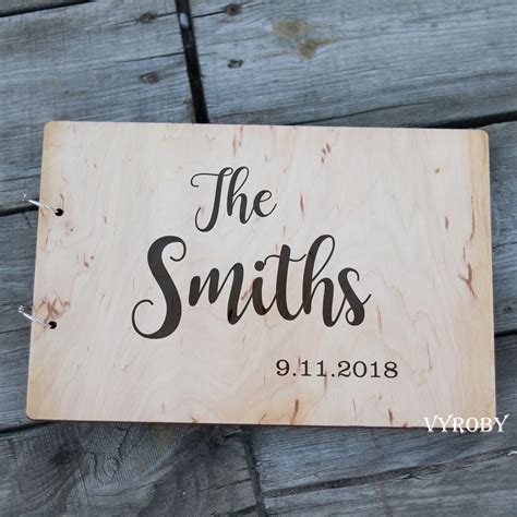 Personalized Wedding Guest Book With Blank Pages Custom Etsy