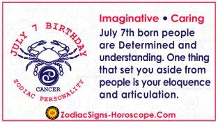 July 7 Zodiac (Cancer) Horoscope Birthday Personality and Lucky Things | ZSH