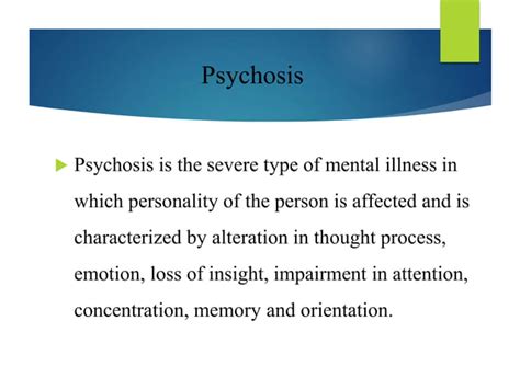 Psychosis Acute Transient Psychotic Disorder Ppt