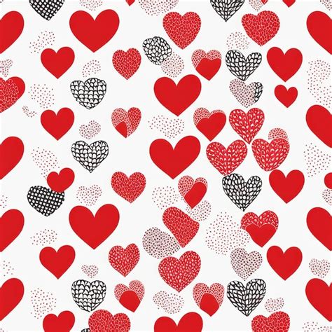 Premium Photo Red Heart Shapes On White Background