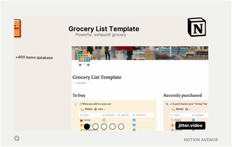 Must Try Free Notion Grocery List Templates For Organized Shopping