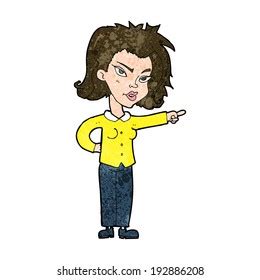 Cartoon Woman Pointing Stock Illustration 192886208 Shutterstock