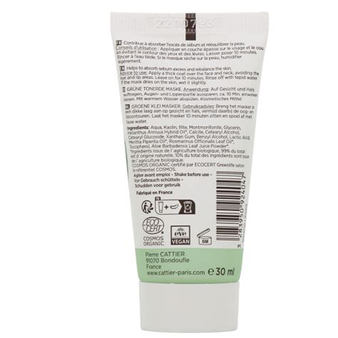 Masque L Argile Verte Bio Cattier