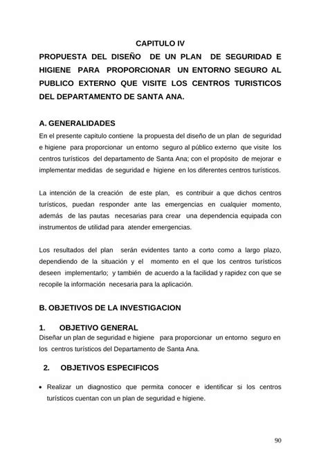 Pdf Capitulo Iv Propuesta Del Dise O De Un Plan De Seguridad E Ri