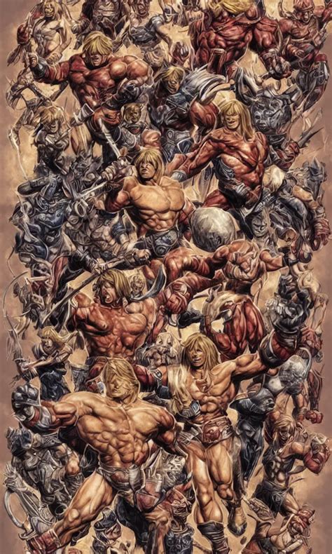 He Man Full Body Character Design By Lee Bermejo Stable Diffusion