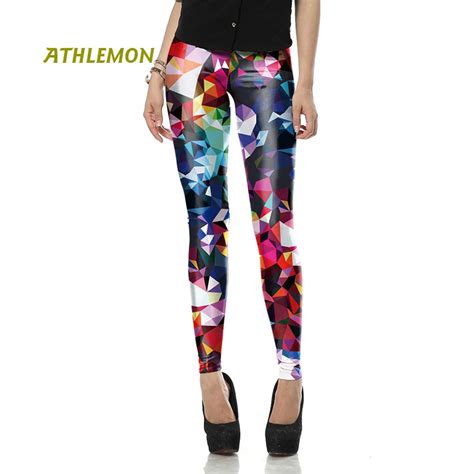 Autumn Legging Black Blue And Purple Objects Legins Printed Leggins