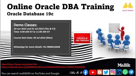 C Oracle Dba Training Jun New Batch Course Details