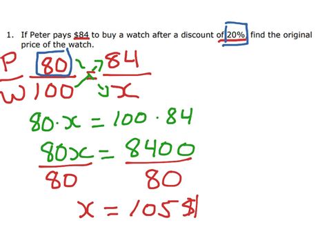 Percent Discount Original Price Math Showme