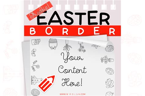 Easter Border Template Graphic by WADLEN · Creative Fabrica