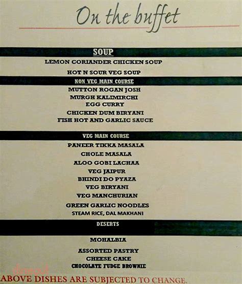 Menu Of Barbeque Nation Velachery Chennai Dineout Discovery