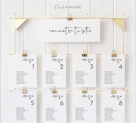 Crea El Seating Plan De Tu Boda Con Plantillas ¡en Minutos Ponle Amore Boda Diy Place Cards