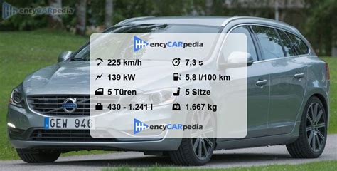 Volvo V60 T4 Technische Daten 2015 2018 Leistung Karosserie Fakten Und Mehr Encycarpedia