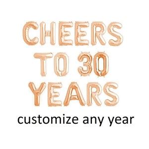 Cheers to 30 Years Balloons 30th Birthday Decor 21st 22nd 23rd 24th ...