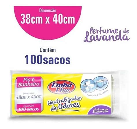 Kit 200 Sacos Lixo Perfumado P Pia Banheiro Neutral Odores Embalixo