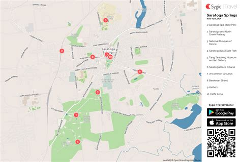 Saratoga Springs Printable Tourist Map | Sygic Travel