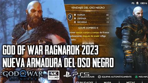 God Of War Ragnarok 2023 Nueva Armadura Del OSO NEGRO God Of War