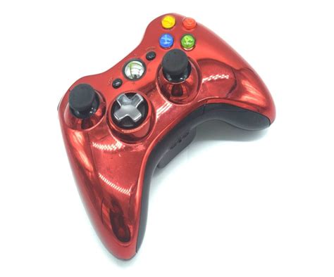 Official Microsoft Xbox 360 Wireless Controller Chrome Red Grade B ...