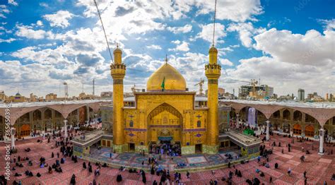 The Shrine Of Imam Ali Ibn Abi Talib In Najaf Karbala Iraq Stock