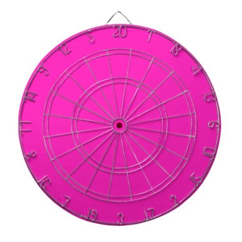 Neon Pink Solid Color Dart Board Zazzle