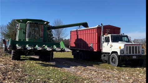 John Deere 9500 Finishing Corn Harvest YouTube