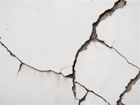 Premium Photo Cracks In The White Wall Abstract Background And