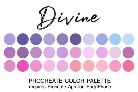 Divine Procreate Color Palette Graphic By Juliecampbelldesigns · Creative Fabrica