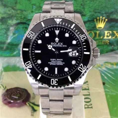 Jual Jam Tangan Pria Merk Rolex Submariner Silver Black Ceramic