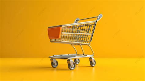 D Rendered Design Of A Shopping Cart Banner Background Shop D