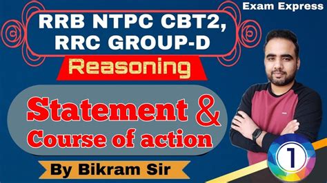 Basic Reasoning Statement And Course Of Action Part 1 Rrb Ntpc Cbt2